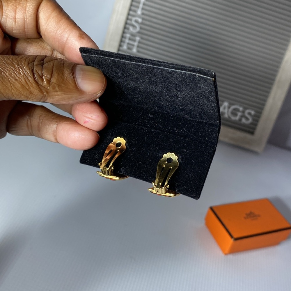 Hermes clip on earrings very elegant - Picture 3 of 5